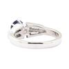 Image 3 : 1.52 ctw Sapphire And Diamond Ring - 14KT White Gold