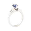 Image 4 : 1.52 ctw Sapphire And Diamond Ring - 14KT White Gold