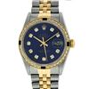 Image 1 : Rolex Mens 2 Tone 14K Blue Diamond & Sapphire Datejust Wriswatch