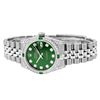 Image 5 : Rolex Women Midsize 31mm Green Diamond Lugs & Emeralds Datejust Wristwatch