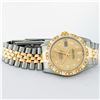 Image 4 : Rolex Mens 2 Tone 14K Champagne Diamond Pyramid Bezel Datejust Wristwatch