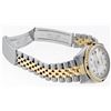 Image 7 : Rolex Mens 2 Tone 14K Mother Of Pearl Diamond & Sapphire Datejust Wristwatch