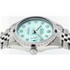 Image 6 : Rolex Mens Stainless Steel Blue Diamond & Sapphire 36MM Datejust Wristwatch