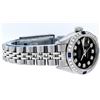 Image 5 : Rolex Ladies Stainless Steel Black Diamond & Sapphire Datejust Wristwatch
