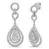 Image 1 : 18k White Gold 1.24CTW Diamond Earrings, (SI1-SI2/G-H)