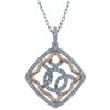 Image 1 : 14k White/rose Gold 0.44CTW Diamond Pendant, (SI3/G)