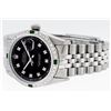 Image 4 : Rolex Mens Stainless Steel Black Diamond & Emerald Datejust Wristwatch