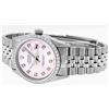 Image 5 : Rolex Mens Stainless Steel Pink Diamond 36MM Datejust Wristwatch