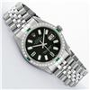 Image 5 : Rolex Mens Stainless Steel Black Baguette Diamond 36MM Datejust Wristwatch With