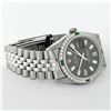 Image 6 : Rolex Mens Stainless Steel Black Baguette Diamond 36MM Datejust Wristwatch With