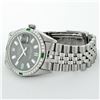 Image 7 : Rolex Mens Stainless Steel Black Baguette Diamond 36MM Datejust Wristwatch With