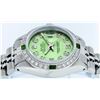 Image 6 : Rolex Ladies Stainless Steel Green Diamond & Emerald Datejust Wristwatch