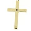 Image 8 : Antique Esemco 14kt Two Tone Gold Diamond Cross Pendant Necklace