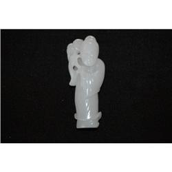 Carved White Jade Lady #1031840