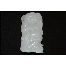 Carved White Jade Boy #1031846