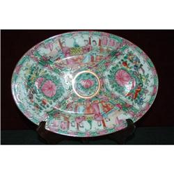 CHINESE EXPORT ROSE MANDARIN PLATE. #1031866