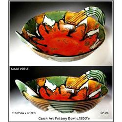 CZECH  BIZZARE  POTTERY BOWL 1930's CP024 #1031944