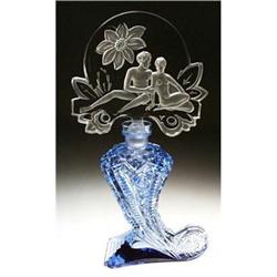 CZECH  ADAM & EVE BLUE PERFUME BOTTLE #1031959