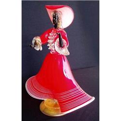 VENETIAN GLASS BLACK FEMALE DANCER #1031962