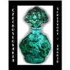 Image 1 : CZECH MALACHITE GLASS PERFUME BOTTLE 1930's #1031966