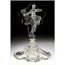 CZECH VINTAGE CUT CRYSTAL FIGURAL PERFUME #1031985