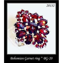 VINTAGE BOHEMIAN GARNET RING BG-020 #1031994