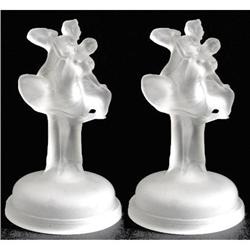 DANCING COUPLE Art Deco Satin Glass Lamp Bases #1032078