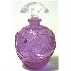 Lavender Swallows Art Glass Perfume Bottle #1032247