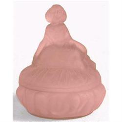 Curtsy Pink Satin Glass Toussant Powder Jar #1032269