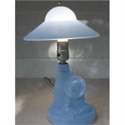 Blue SLEEPING MEXICAN Boudoir Vanity Lamp #1032272