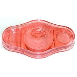 Cambridge Glass Pink Etched Dresser Compact #1032278