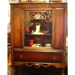 Charming Walnut China Cabinet #1032315