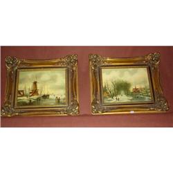 Pair of Wonderful Paintings on Board #1032321