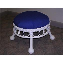 1890 Victorian Wicker Footstool #1032359