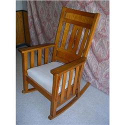 Mission Oak Cushioned Rocker #1032361