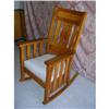 Image 1 : Mission Oak Cushioned Rocker #1032361