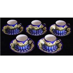 Five Limoges Demitasse Cups and Saucers #1032369