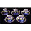 Image 1 : Five Limoges Demitasse Cups and Saucers #1032369