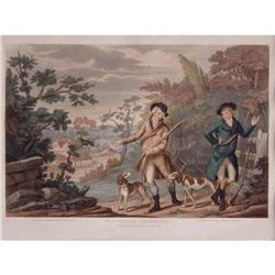  Color Engraving  Partridge Shooting  #1032379