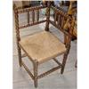 Image 1 : 1930s French Barley Twist Hunting Corner Chair #1032403