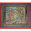 Image 1 : Arts & Crafts Landscape Oil on Canvas Painting #1032418