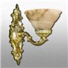 Image 1 : A pair of alabaster and bronze sconces #1032553