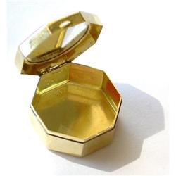 14 Kt. yellow Gold Pill Box #1032596