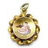 Image 1 : 14Kt  Gold Enameled Cupid Locket #1032602