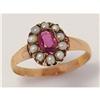 Image 1 : Victorian Ruby and Pearl Ring #1032618