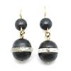 Image 1 : Gold, Gun metal & Crystal Victorian Earrings #1032627