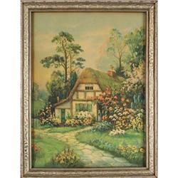 Landscape, print entitled ?Cottage? #1041520