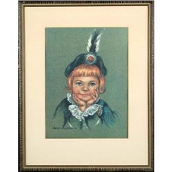 Kushner, Jean - Portrait of a boy -Print #1041525