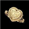 Image 1 : This 14K GOLD RING IS A HEART LOCKET #1041877