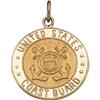 Image 1 : 14K GOLD  PENDANT  US COAST GUARD MEDAL #1041886